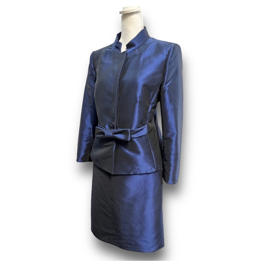 Armani Collezioni Blue Blazer & Skirt Set - Picture 9 of 13